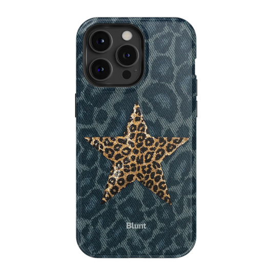 Denim Cheetah iPhone Case