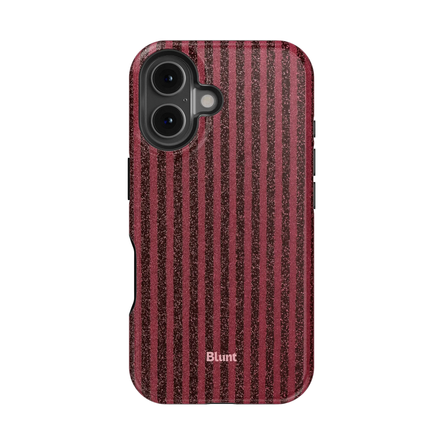 Red Sparkle Stripe iPhone Case