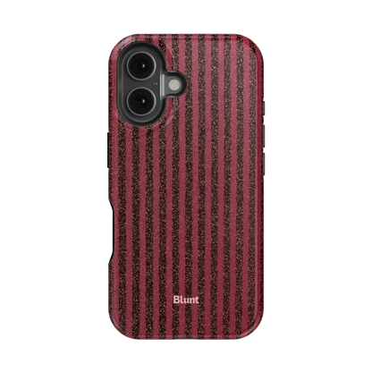 Red Sparkle Stripe iPhone Case