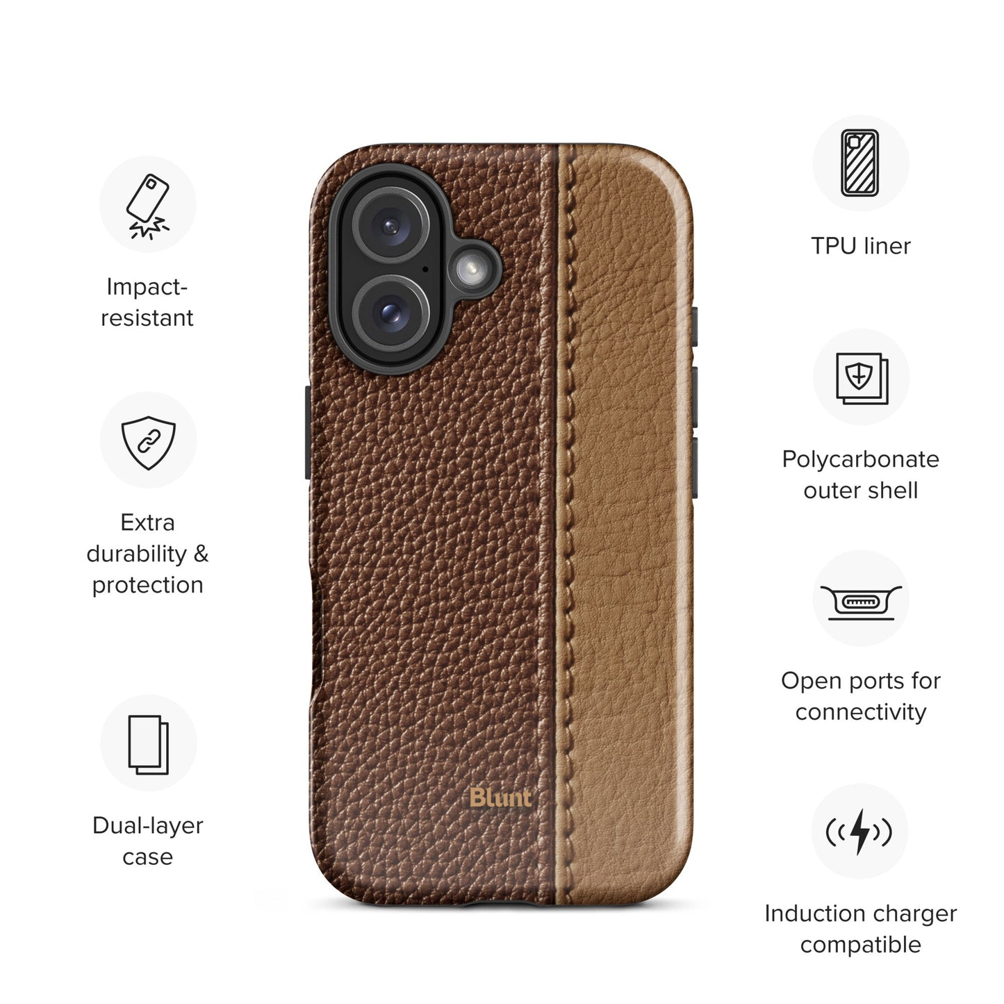 Two - Tone Walnut iPhone Case - Blunt Cases