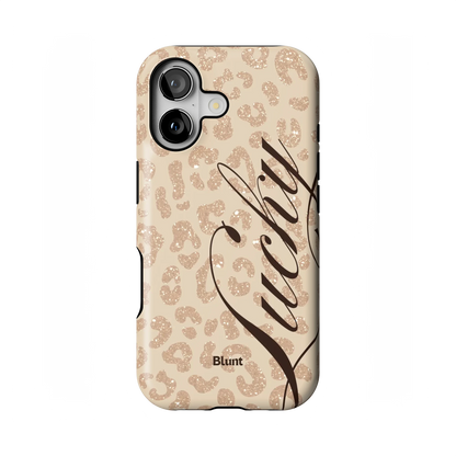 Cream Cheetah Lucky iPhone Case