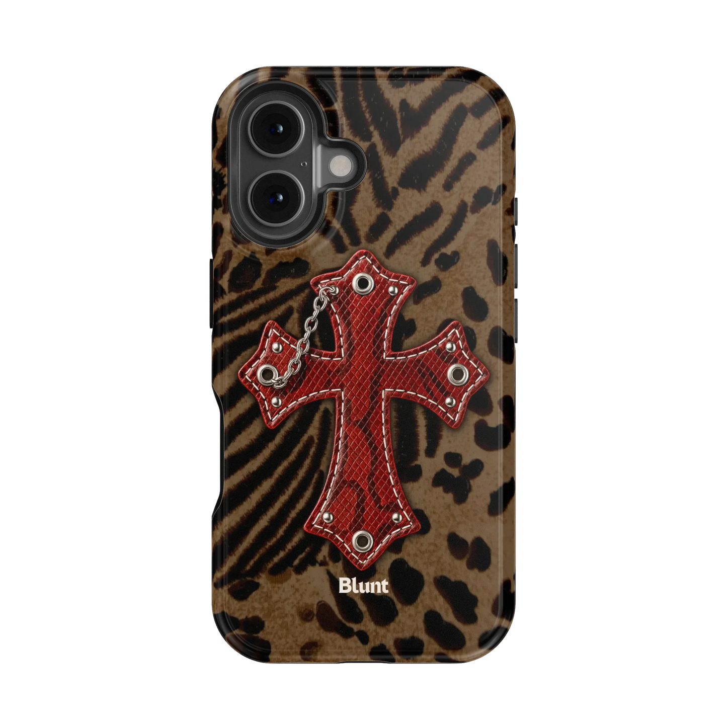 Leopard Red Cross iPhone Case