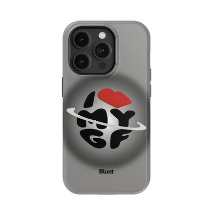 Grey Aura Girlfriend iPhone Case