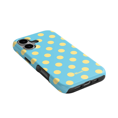 Blue Butter Polka iPhone Case