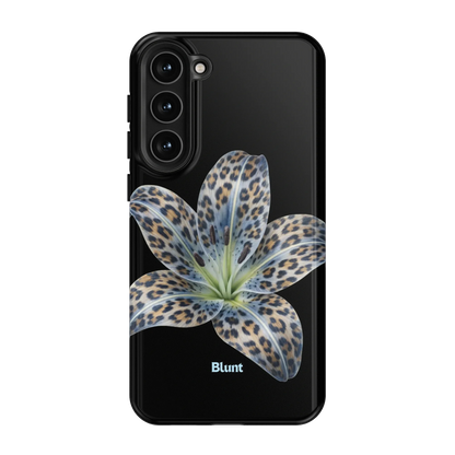 Blue-Leopard-Bloom-samsung-case-Galaxy S23 Plus-1