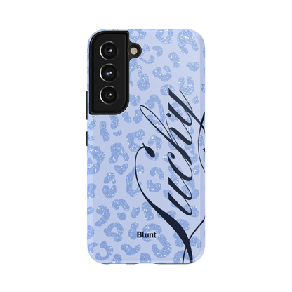 Blue Cheetah Lucky Samsung Case