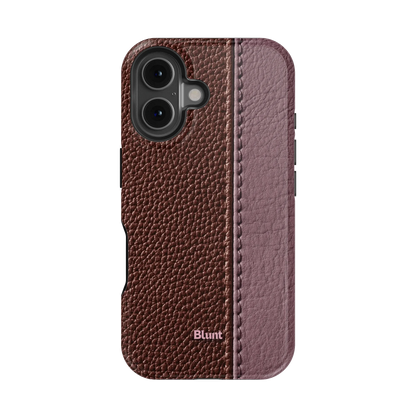 Maroon Grain iPhone Case