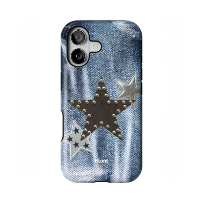 Denim Starstud iPhone Case
