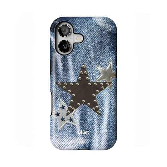 Denim Starstud iPhone Case