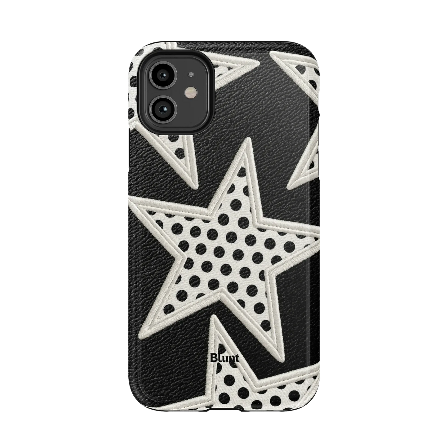 Noir Polka Star iPhone Case