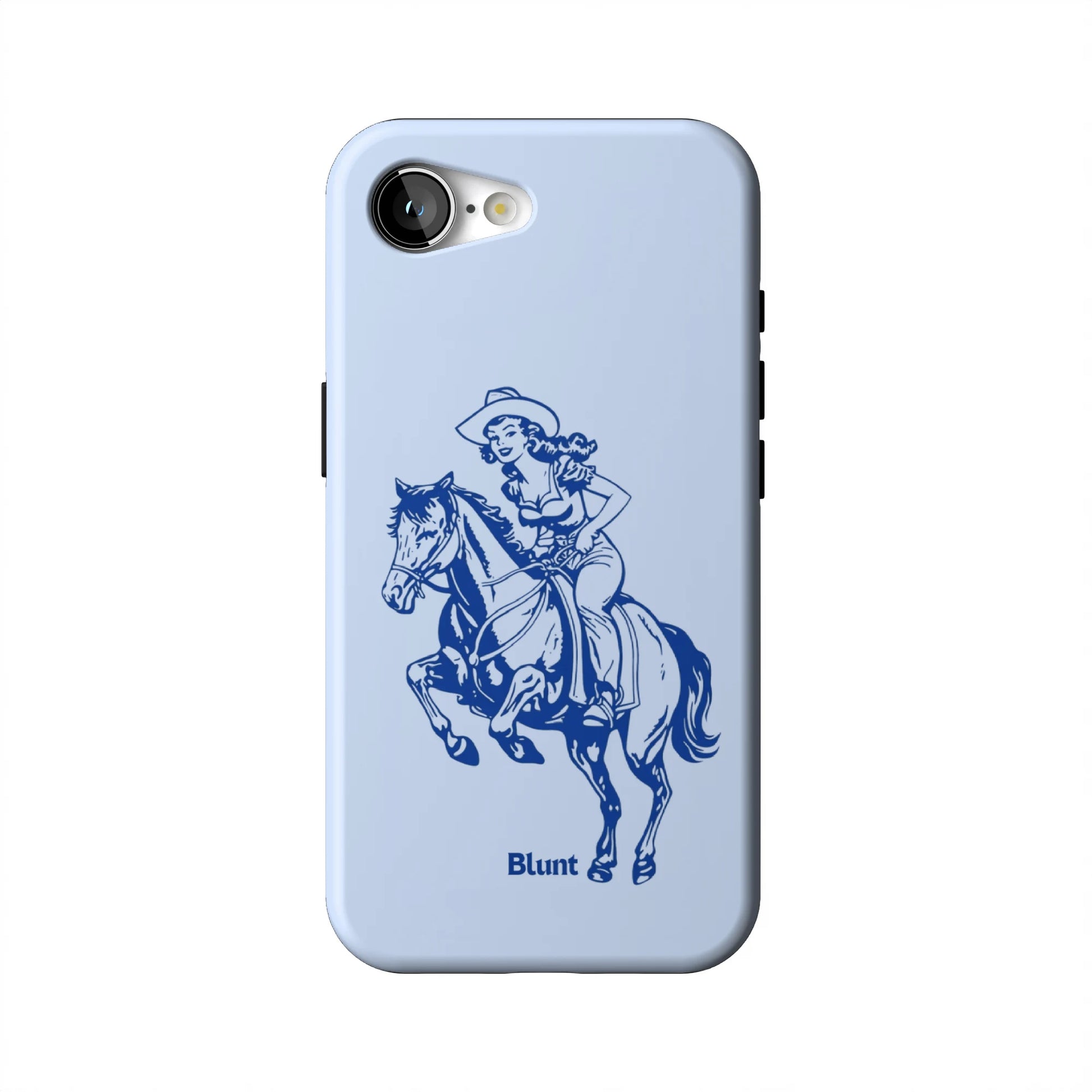 Blue-Lasso-Lady-iphone-case-iPhone 16 E-1