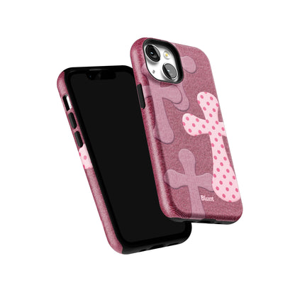Pink-Polka-Patch-iphone-case-iPhone 13 Mini-5