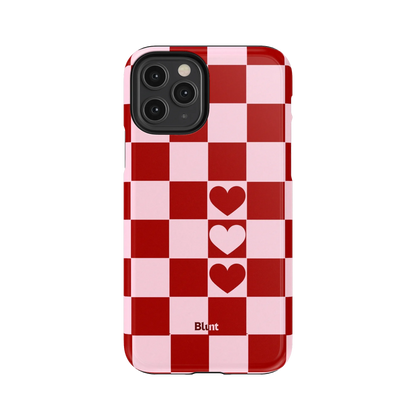 Checker Love iPhone Case