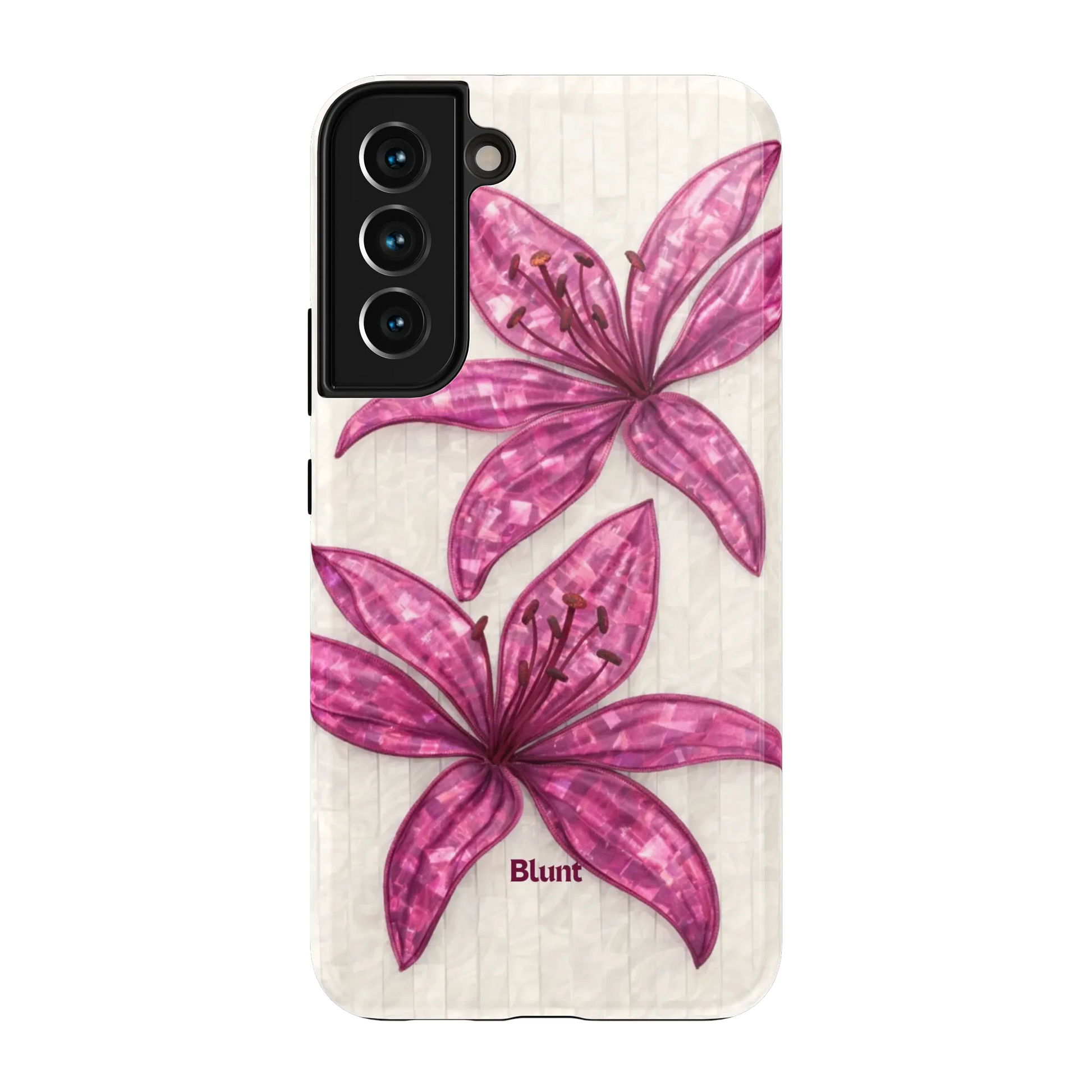 Purple-Floral-Luster-samsung-case-S22 Plus-1