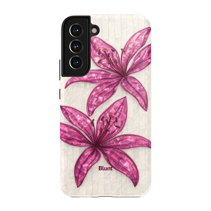 Purple-Floral-Luster-samsung-case-S22 Plus-1