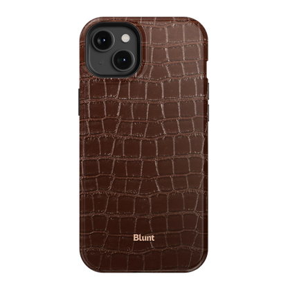 Chestnut Croc iPhone Case