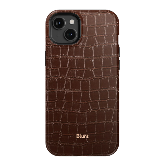 Chestnut Croc iPhone Case