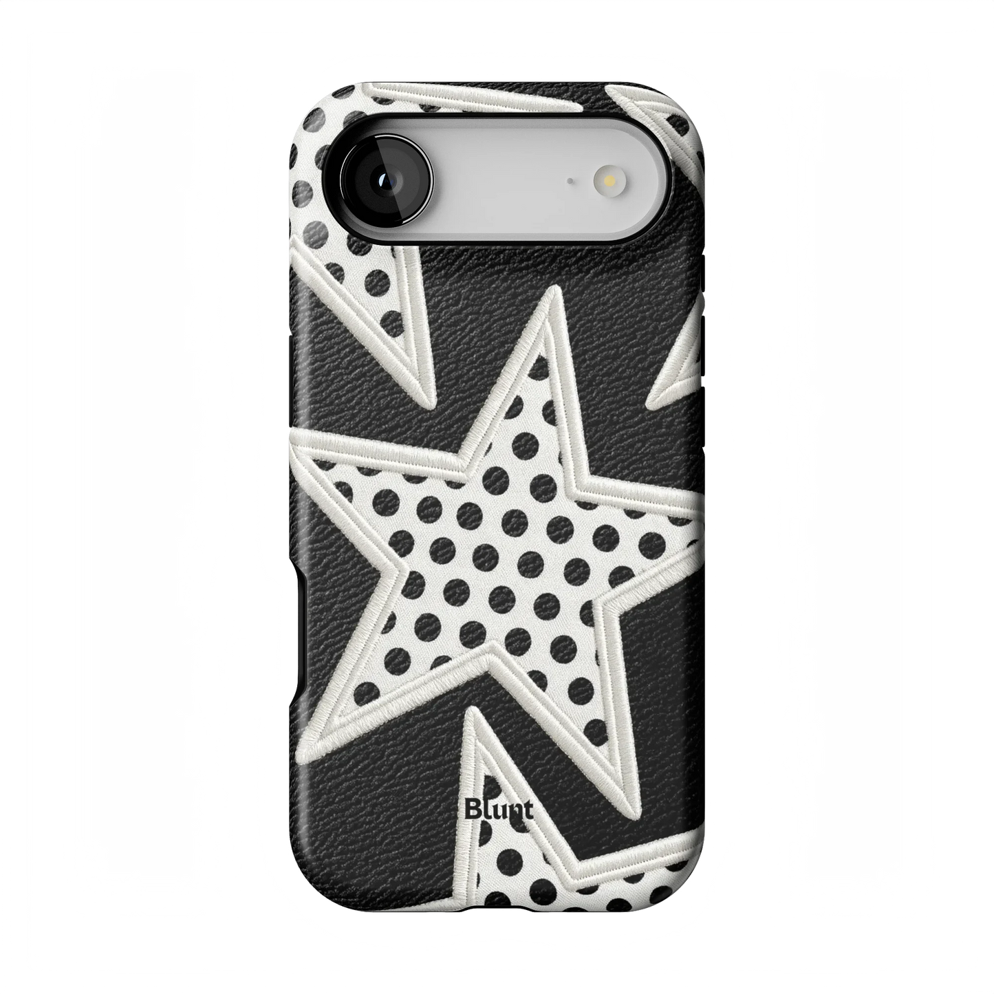 Noir Polka Star iPhone Case