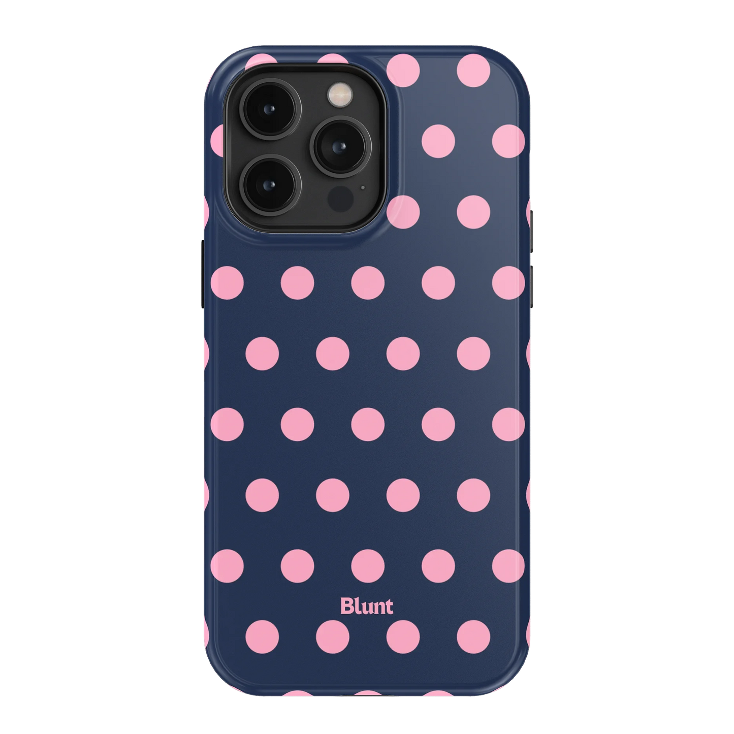Navy Polka iPhone Case