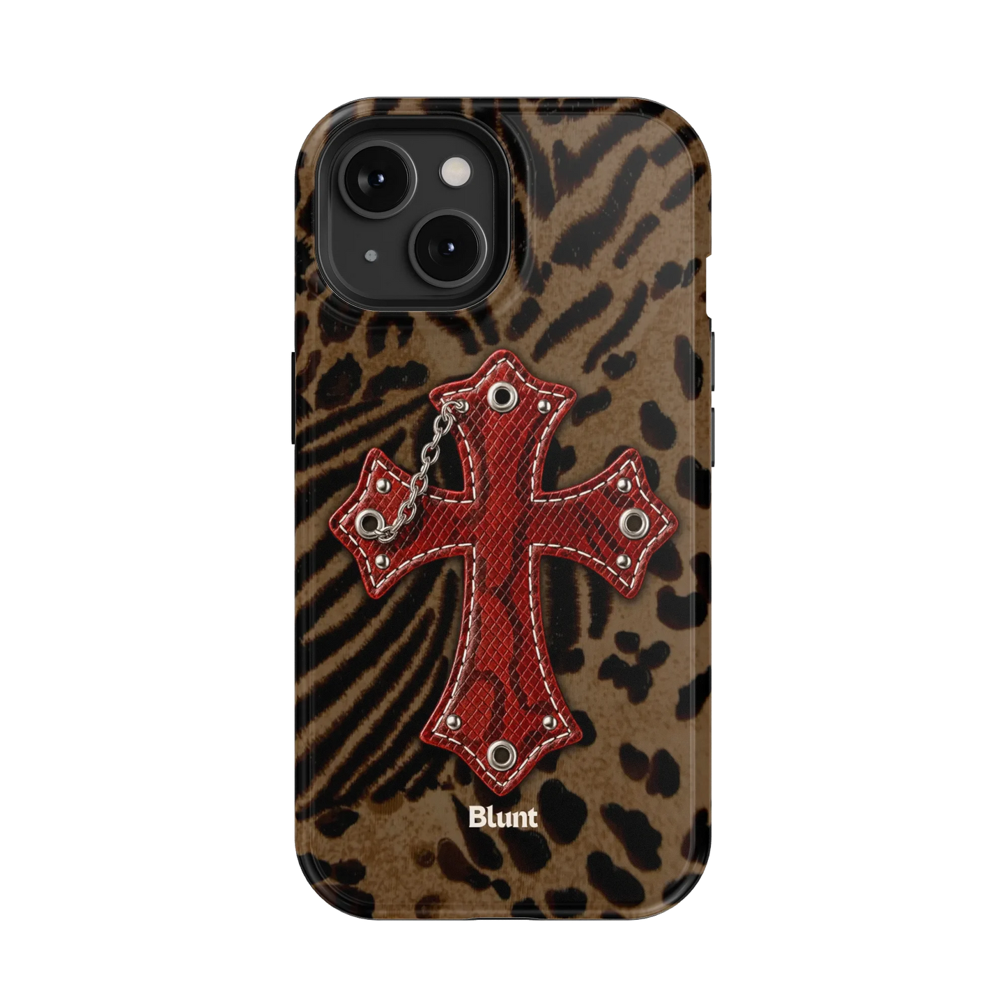 Leopard Red Cross iPhone Case