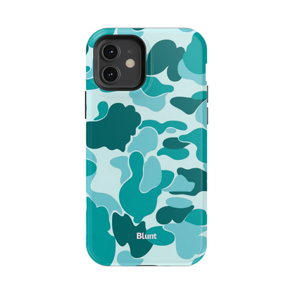 Aqua Camo iPhone Case