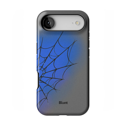 Grey Blue Web iPhone Case
