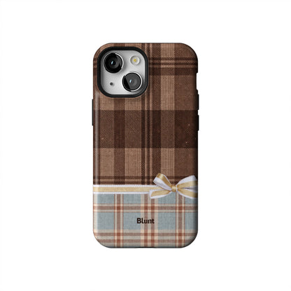 Mocha-Plaid-iphone-case-iPhone 13 Mini-1