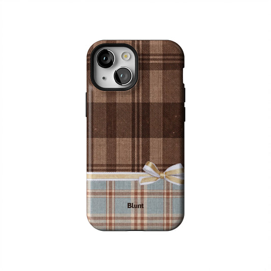 Mocha-Plaid-iphone-case-iPhone 13 Mini-1