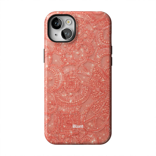 Coral-Glam-iphone-case-iPhone 14 Plus-1