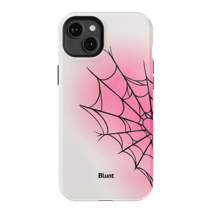 White Pink Web iPhone Case