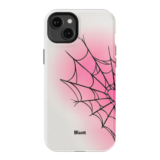 White Pink Web iPhone Case