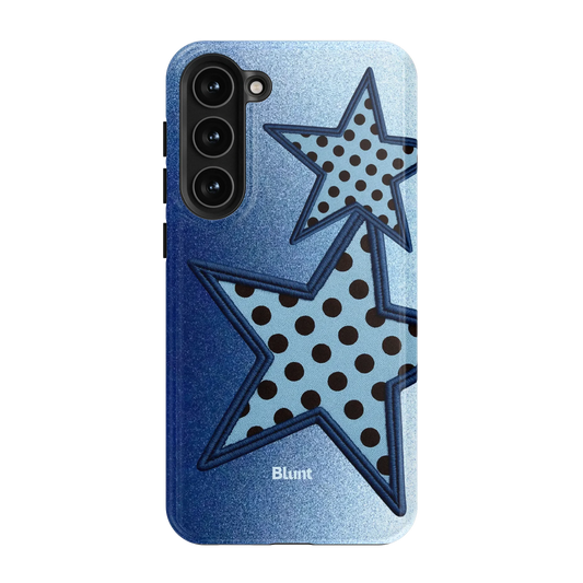 Blue Polka Star Samsung Case