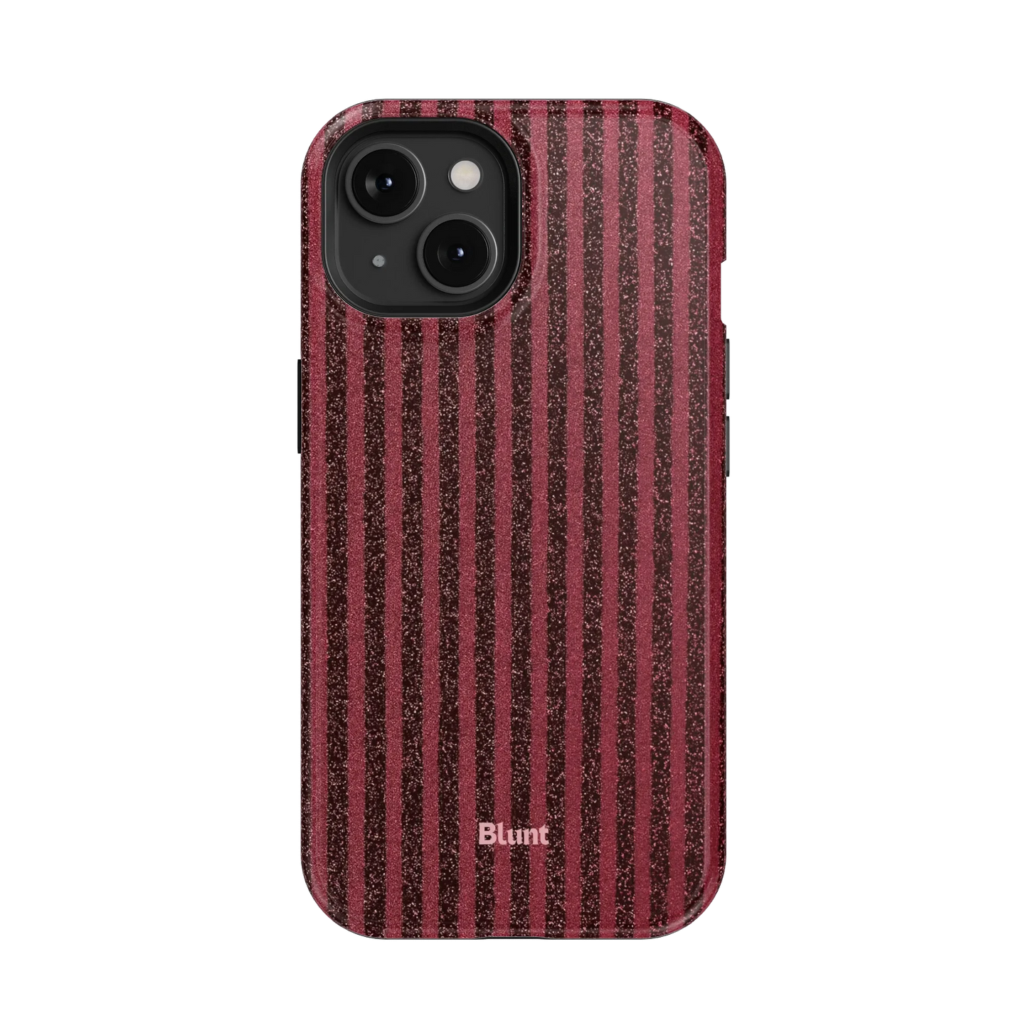 Red Sparkle Stripe iPhone Case