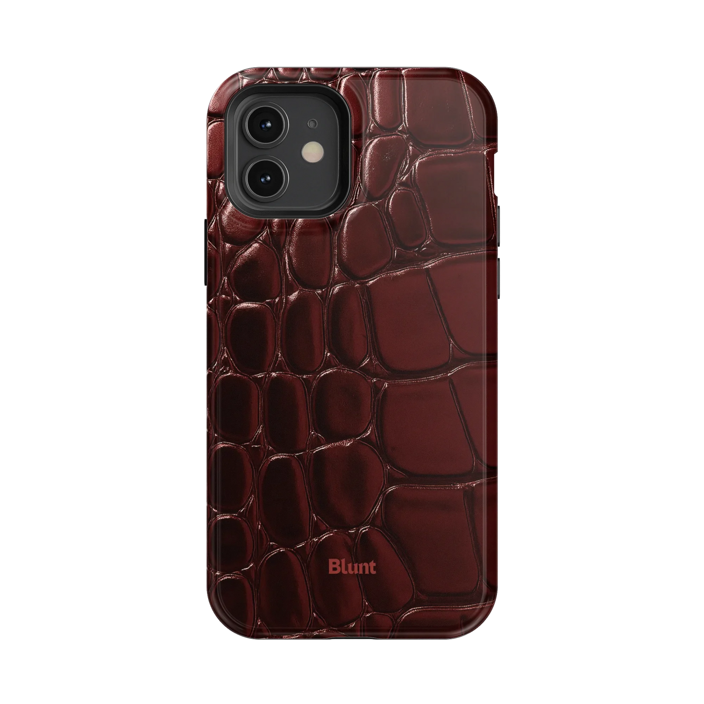 Oxblood Croc iPhone Case