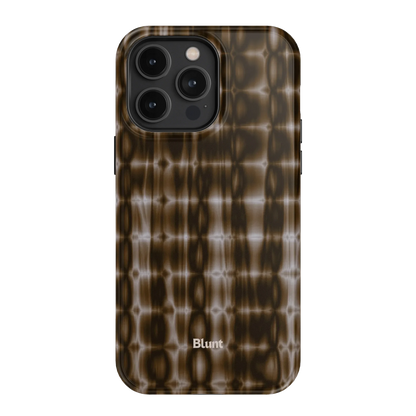 Brown Ripple iPhone Case