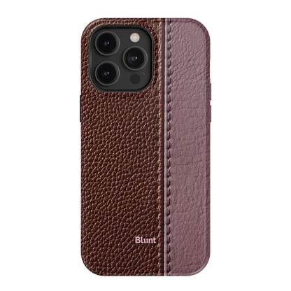 Maroon Grain iPhone Case
