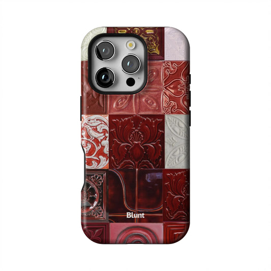 Checkered-Rouge-iphone-case-iPhone 16 Pro-1