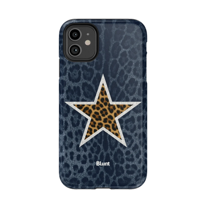Denim Cheetah Star iPhone Case