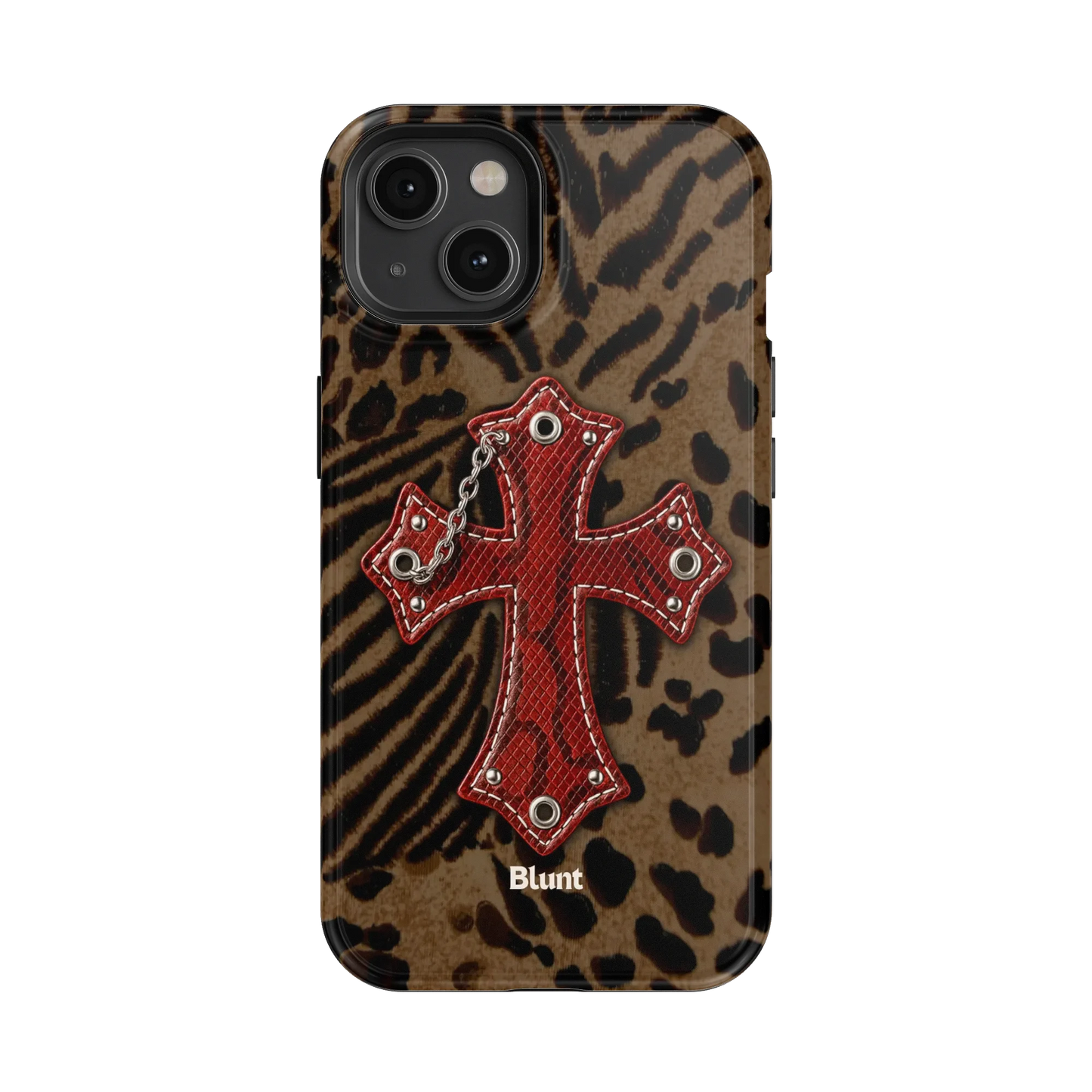 Leopard Red Cross iPhone Case