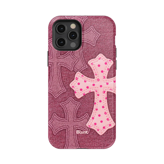 Pink Dottie Cross iPhone Case