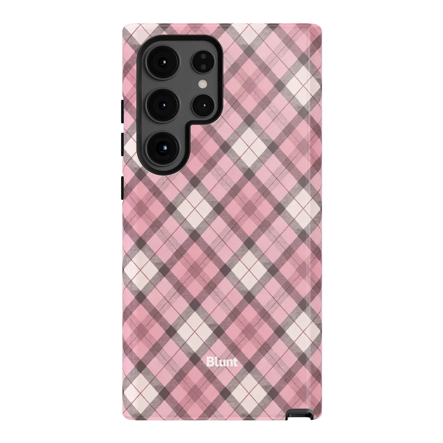 Pink Plaid Samsung Case