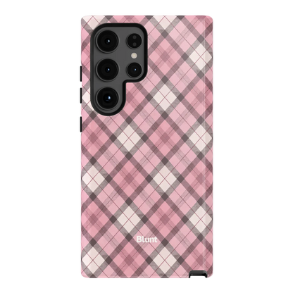 Pink Plaid Samsung Case