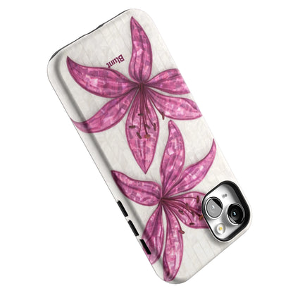 Purple-Floral-Luster-iphone-case-iPhone 14 Plus-4