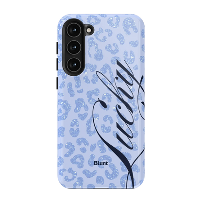 Blue Cheetah Lucky Samsung Case