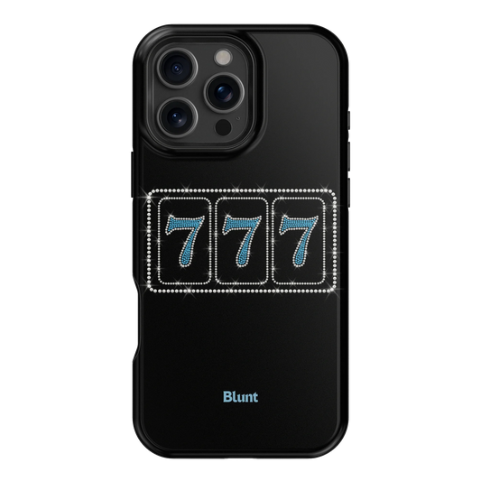 Blue Lucky 777 iPhone Case