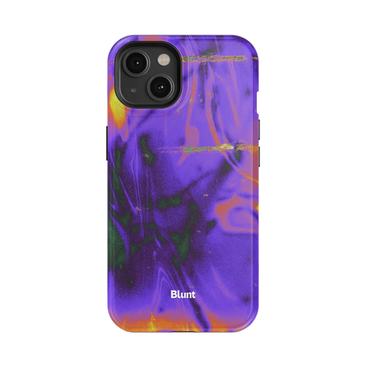 Violet Static iPhone Case