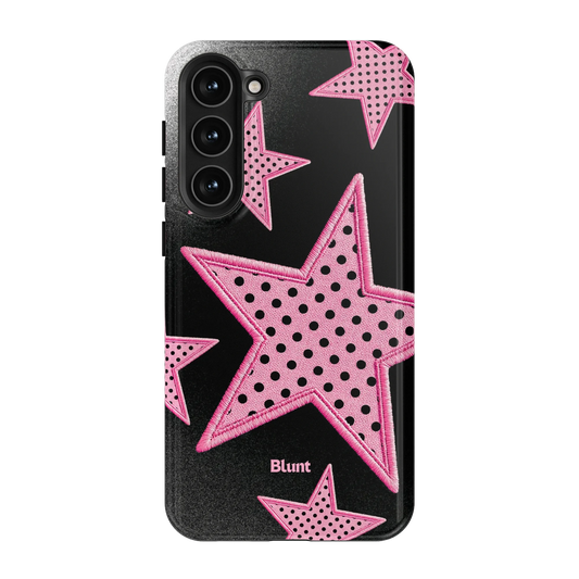 Midnight Pink Polka Star Samsung Case