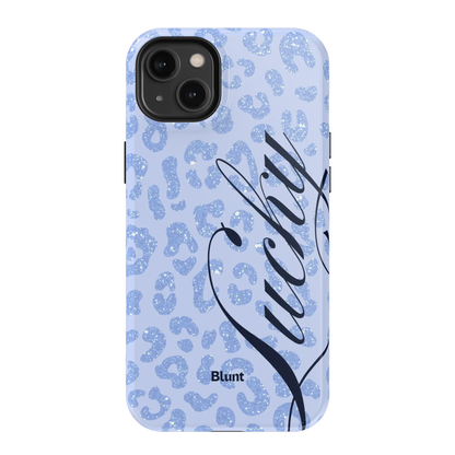 Blue Cheetah Lucky iPhone Case