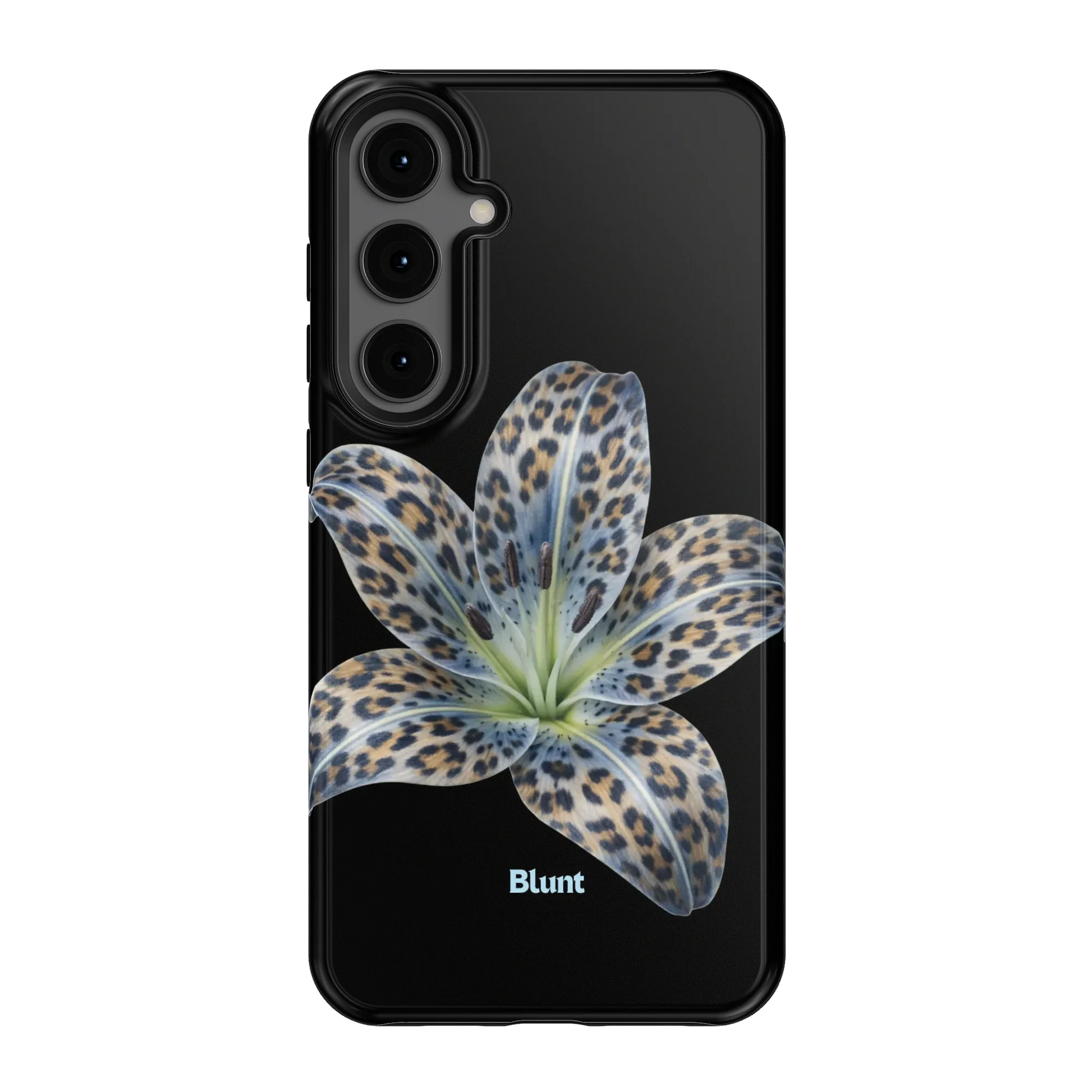 Blue-Leopard-Bloom-samsung-case-Galaxy S24 Plus-1