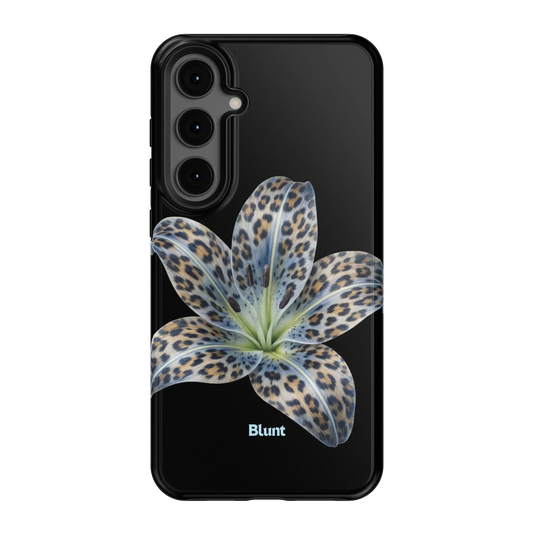 Blue-Leopard-Bloom-samsung-case-Galaxy S24 Plus-1